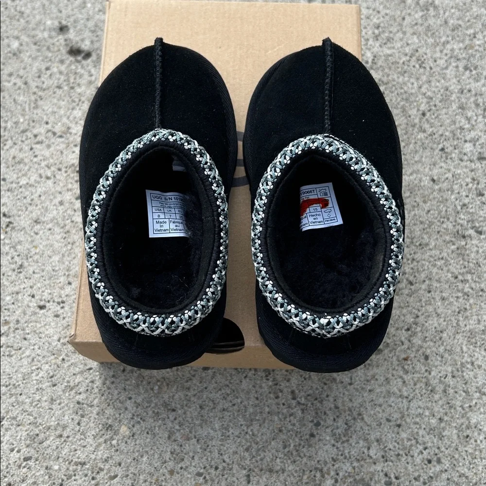 UGG Toddler Tasman Slippers Black Size 6 & 8 Nwt